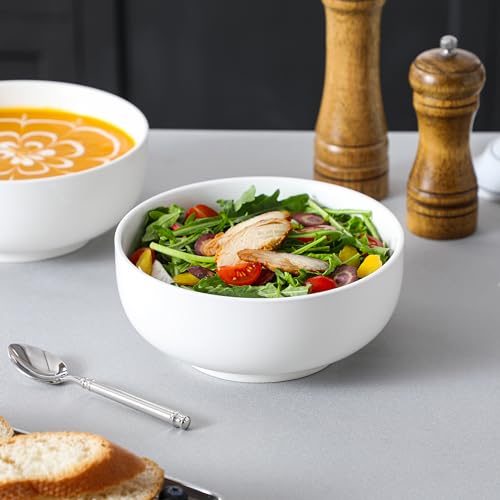 Salad Soup Bowls Set of 2 (Ivory White / 44 OZ (Set of 2))