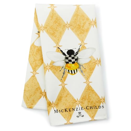 Cotton Dish Towel (Honeycomb With Bees / 1-Pack)