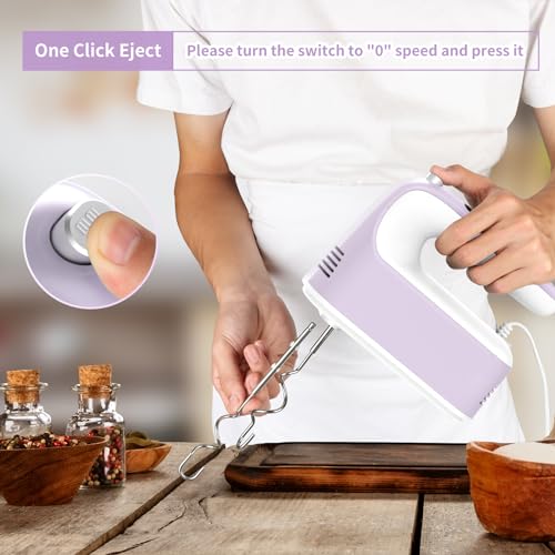 9 Speed Digital Hand Mixer Electric (Lilac Purple)