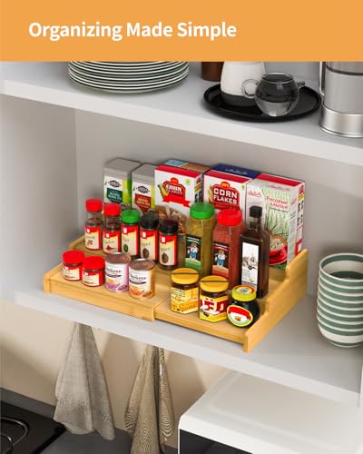 Spice Rack 3 Tier Natural Bamboo