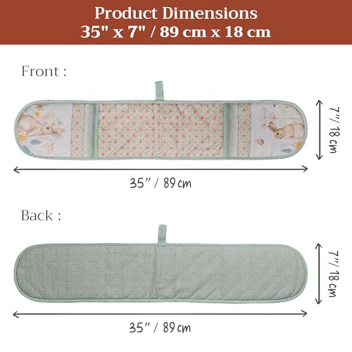 Double Oven Mitts 100% Cotton Double Oven Glove (076 - Easter Dew / 7" x 35" (Double Oven Mitt))