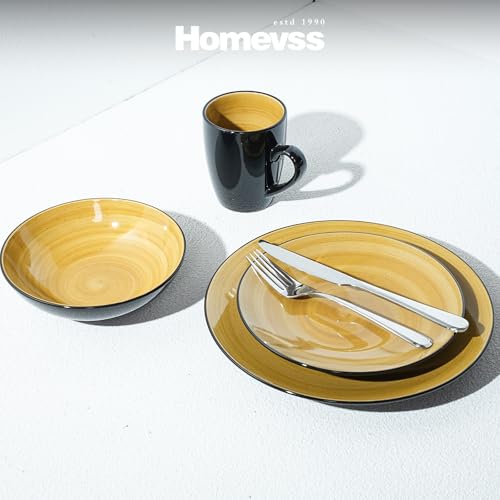 HomeVss Stoneware Sonoma 16pc Dinnerware Set