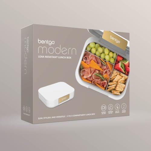Modern Adult Bento Lunch Box with 3 (White)