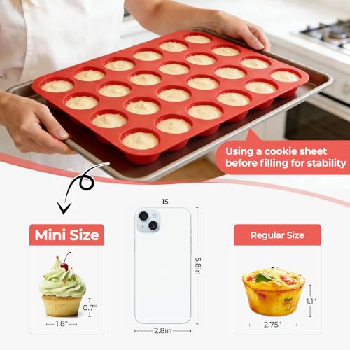 Silicone Mini Muffin Pan (24-Cup Mini)