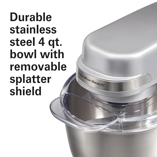 Electric Stand Mixer (Silver / 7 Speeds with Whisk & Splash Guard)