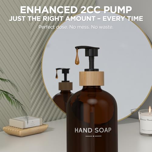 Hand and Dish Soap Dispenser Set (Hand Dish (Amber))