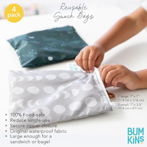 Reusable Sandwich and Snack Bags (Dk Green & Gray)