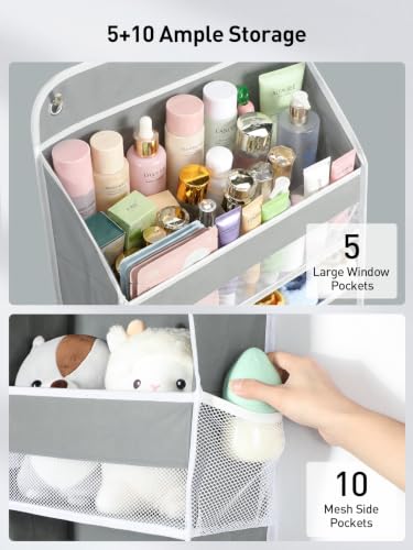 Over the Door Organizer (Grey / Extra-Large 5 Tier)