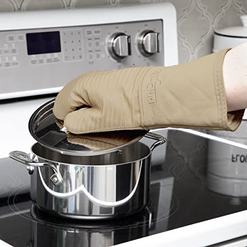 Premium Silicone Oven Mitt (Cappuccino / 1 Pack)