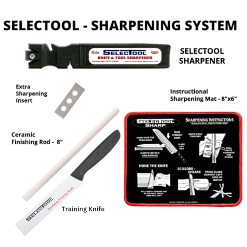 2 Piece Knife Sharpening Tool Kit with Practice Knife (2 Piece)
