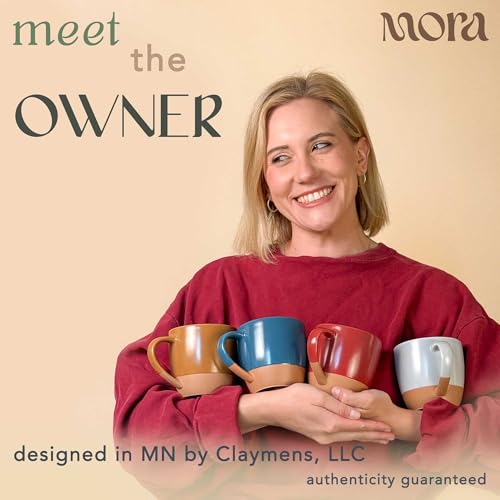 Ceramic Artisan Matte Large Latte Mug Set of 4 (Marina Colors)