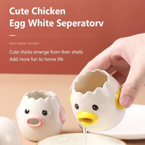 Ceramic Cute Egg Separator (Yellow)