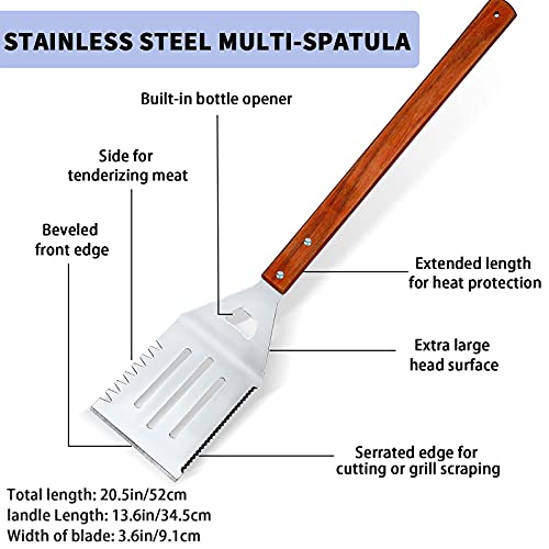 2 Pieces BBQ Extra Long Grill Turner and Grill Spatula