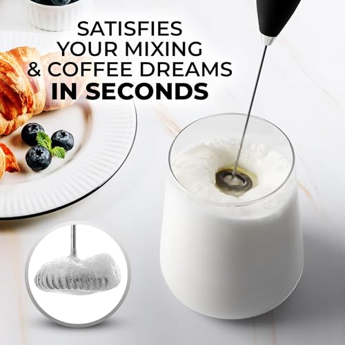 Mini & Mighty Milk Frother Wand (Two Black / Mini Frother)