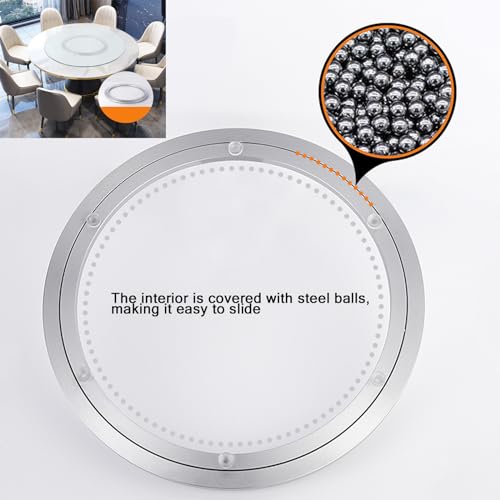 18 Inchs Non Slip Lazy Susan Aluminum Bearing Metal Rotating Turntable Bearings Swivel Plate Hardware for Dining