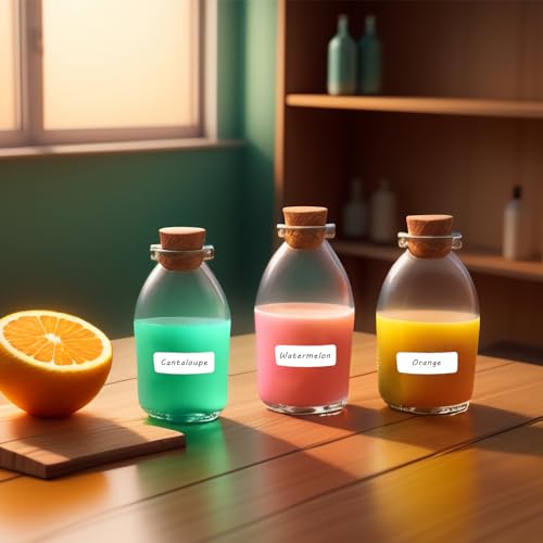 1680 Pcs Rectangle Labels 0.5" x 1.5" White Writable Name Label Stickers Blank Paper Stickers Self (1680 Count)