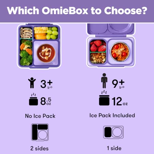 OmieBox Kids Insulated Leakproof Bento Lunch Box with Food Jar