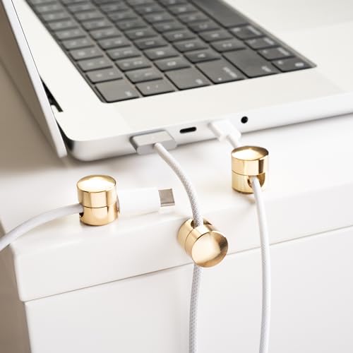 Cable Anchors for Desk Organization Gold