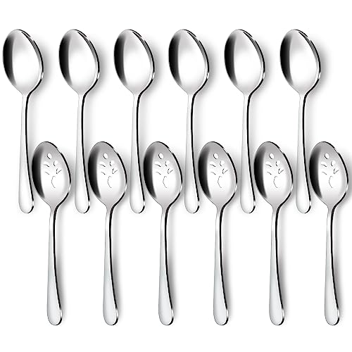 12 Piece Serving Spoons Set
