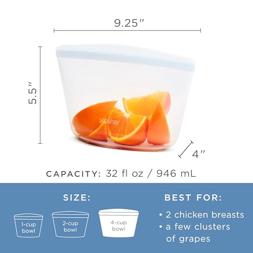 Premium Reusable Silicone Food Storage Bowl