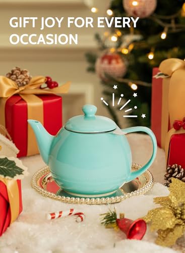 Teapots for Tea (Mint Green / 27oz (with infuser))