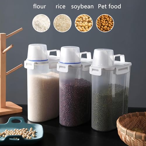 5.5 Lbs Rice Airtight Dry Food Storage Container Set of 4 (4 Pack)