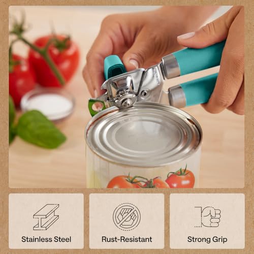 Upgraded Model Stainless Steel Manual Can Opener (Turquoise)