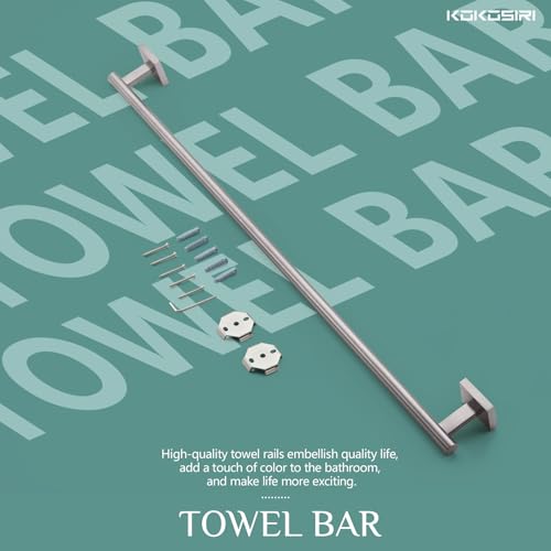 Towel Holder Bathroom Accessory Towel Bar for Bath Kitchen Necklace Holder 32 Inch Brushed Nickel Stainless Steel B4005BR (Brushed Nickel / 32-Inch)