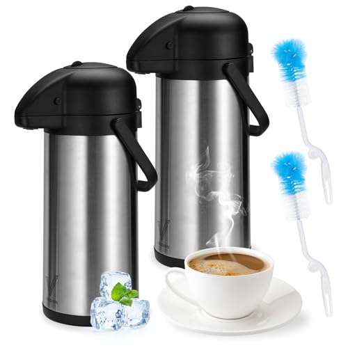 Airpot Coffee Dispenser with Pump (102 Ounces / 2 Pack)