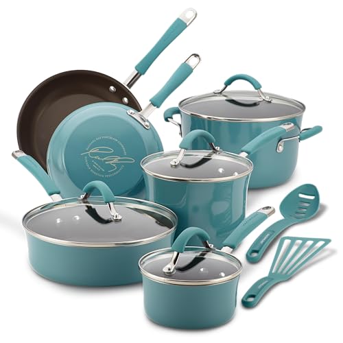 Cucina 12 Piece Cookware Set (Agave Blue / 12 Piece Porcelain Enamel)