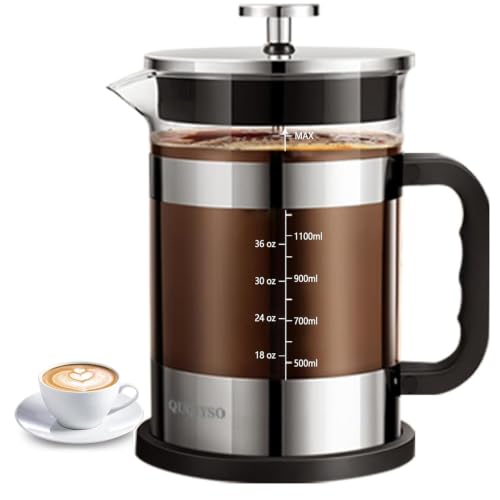 French Press Coffee Maker 51oz (New Style Sliver / 51oz)