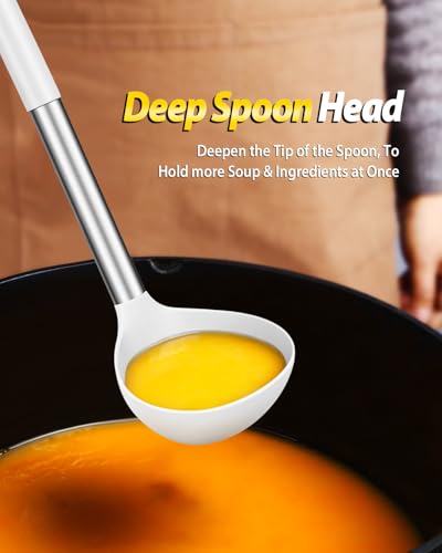 Silicone Soup Ladle and Pasta Spoon Set (2 Count)