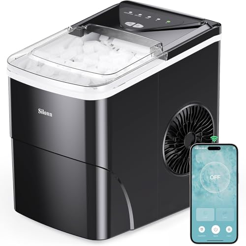 Smart Countertop Ice Maker (Black-APP / 26lbs)