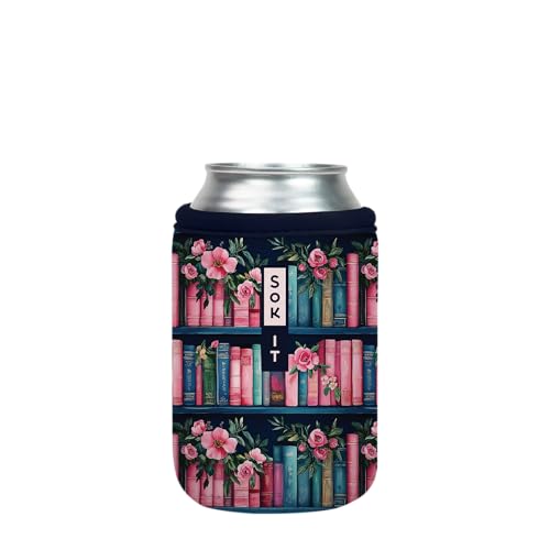CanSok Sleeve for Beer & Soda Insulated Neoprene Cover (Booked for the Afternoon / 12oz Can Sleeve)