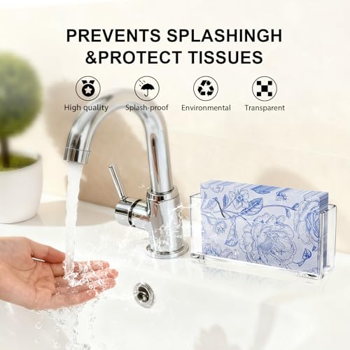 2 Pack Acrylic Guest Towel Holder for Bathroom (Classic Style 2 Pack / Clear)