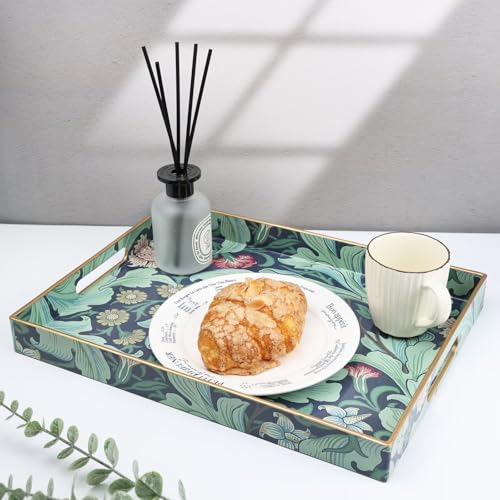 Plastic Serving Tray with Handles for Coffee Table (Multi F)