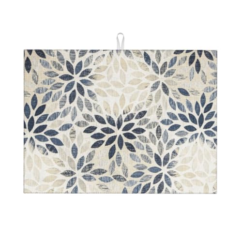 Dahlia Dish Drying Mat 18x24 for Kitchen Counter (24" x 18")