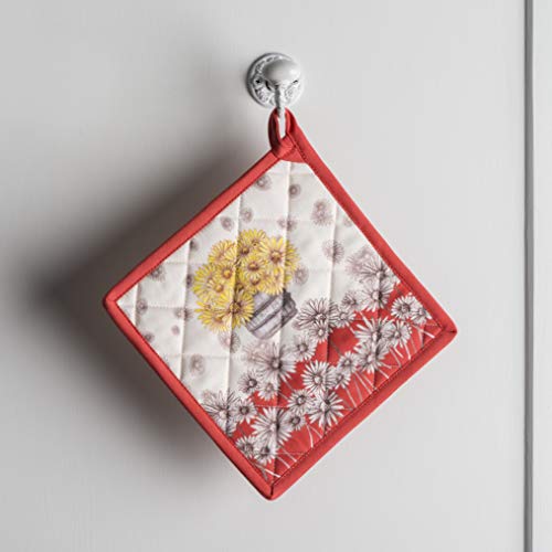 Pot Holders 100% Cotton Potholders (109 - Bagatelle / 8" x 8" (Pot Holder Pack of 1))