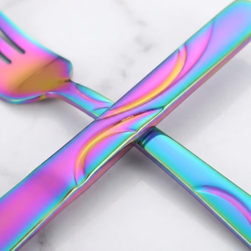60 Piece Rainbow Silverware Set for 12 (Rainbow / 60-Piece)