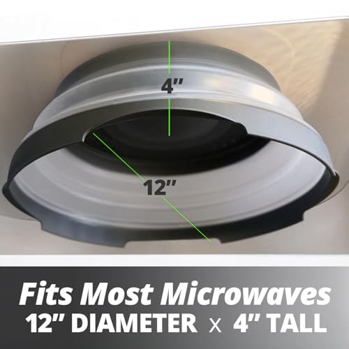 Magnetic Microwave Splatter Cover 12" Collapsible (Gray)