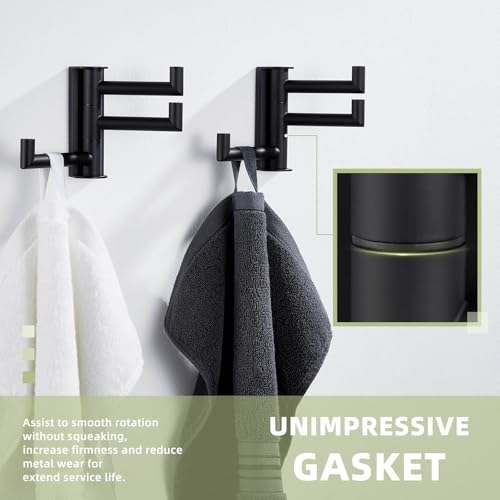 Bathroom Towel Hook Matte Black (2 Pack / Matte Black)