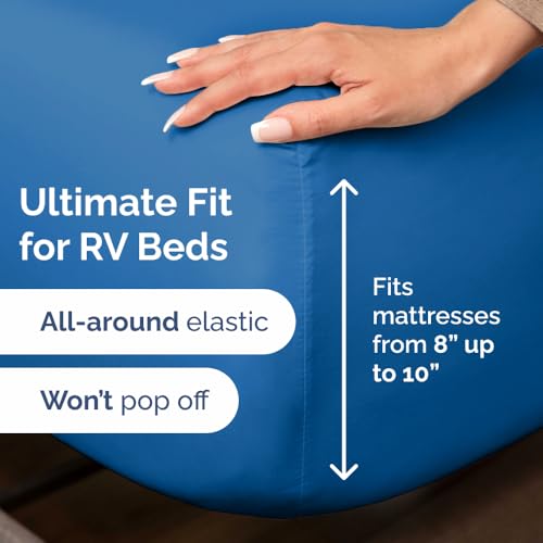 Short Queen Size 4 Piece Bed Sheet Set (19 - Royal Blue / Short Queen)