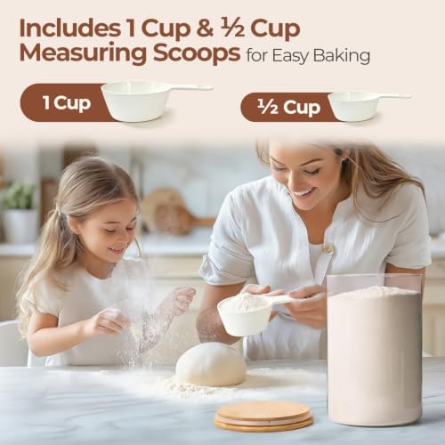 Flour Sugar Storage Containers 4 Qt (4 Qt x 2)