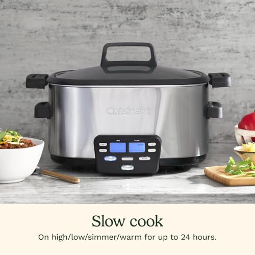 3-In-1 Cook Central 6-Quart Multi-Cooker: Slow Cooker, Brown/Saute, Steamer, MSC-600 NAS, Silver (6 Quarts / Cooker)