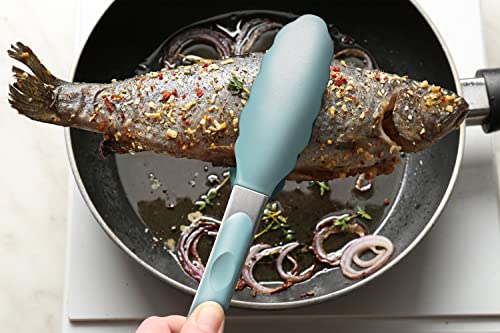 2 Pack Silicone Kitchen Tongs (Aqua Sky)