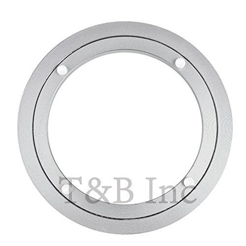 Aluminum Lazy Susan Heavy Duty Metal Rotating Hardware Turntable Bearing Ring Lazy Susan Base Only (8-Inch (10mm))