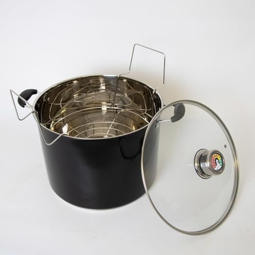 21.5 Quart Water Bath Canner with Pressure Gauge (Black)