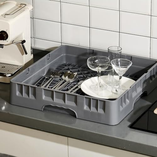 1 Pack Commercial Dishwasher Tray Rack (Gray / Basic)