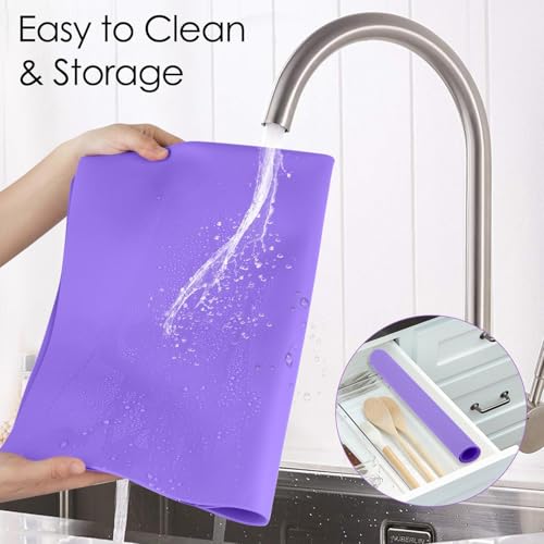 Extra Large Silicone Mats For Kitchen Counter (06-purple / 27.6"L x 16"W)