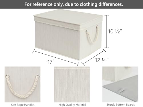 Storage Bins with Lids (Slub White / Jumbo)